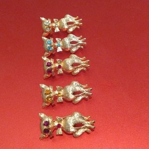 Vintage Golden Cat Pins